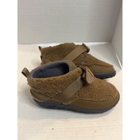 NWT-Chaco Kids Ramble Fluff Natural Brown Shoes 3.5M comfy fleece ankle bootie - Picture 7 of 11